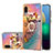 Funda Silicona Gel Goma Patron de Moda Carcasa con Anillo de dedo Soporte Y03B para Samsung Galaxy A02 Multicolor