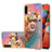Funda Silicona Gel Goma Patron de Moda Carcasa con Anillo de dedo Soporte Y03B para Samsung Galaxy A11 Multicolor
