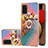 Funda Silicona Gel Goma Patron de Moda Carcasa con Anillo de dedo Soporte Y03B para Samsung Galaxy F02S SM-E025F Multicolor