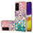 Funda Silicona Gel Goma Patron de Moda Carcasa con Anillo de dedo Soporte Y03B para Samsung Galaxy Quantum4 5G Vistoso