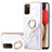 Funda Silicona Gel Goma Patron de Moda Carcasa con Anillo de dedo Soporte Y05B para Samsung Galaxy A02s Blanco