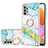 Funda Silicona Gel Goma Patron de Moda Carcasa con Anillo de dedo Soporte Y05B para Samsung Galaxy M32 5G Vistoso