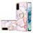 Funda Silicona Gel Goma Patron de Moda Carcasa con Anillo de dedo Soporte Y05B para Samsung Galaxy S20 Rosa