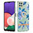 Funda Silicona Gel Goma Patron de Moda Carcasa con Anillo de dedo Soporte Y06B para Samsung Galaxy F42 5G Azul