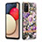 Funda Silicona Gel Goma Patron de Moda Carcasa con Anillo de dedo Soporte Y06B para Samsung Galaxy M02s Purpura Claro