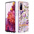 Funda Silicona Gel Goma Patron de Moda Carcasa con Anillo de dedo Soporte Y06B para Samsung Galaxy S20 FE 4G Purpura Claro