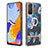 Funda Silicona Gel Goma Patron de Moda Carcasa con Anillo de dedo Soporte Y06B para Xiaomi Redmi Note 11 Pro 4G Azul