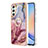 Funda Silicona Gel Goma Patron de Moda Carcasa con Anillo de dedo Soporte YB1 para Samsung Galaxy A25 5G Multicolor