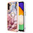 Funda Silicona Gel Goma Patron de Moda Carcasa con Anillo de dedo Soporte YB1 para Samsung Galaxy Quantum4 5G Multicolor