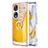 Funda Silicona Gel Goma Patron de Moda Carcasa con Anillo de dedo Soporte YB2 para Huawei Honor 90 5G Amarillo