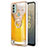 Funda Silicona Gel Goma Patron de Moda Carcasa con Anillo de dedo Soporte YB2 para Nokia C31 Amarillo