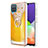 Funda Silicona Gel Goma Patron de Moda Carcasa con Anillo de dedo Soporte YB2 para Samsung Galaxy A12 5G Amarillo