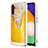 Funda Silicona Gel Goma Patron de Moda Carcasa con Anillo de dedo Soporte YB2 para Samsung Galaxy A13 5G Amarillo