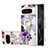 Funda Silicona Gel Goma Patron de Moda Carcasa con Anillo de dedo Soporte YB3 para Google Pixel 8 Pro 5G Morado