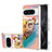 Funda Silicona Gel Goma Patron de Moda Carcasa con Anillo de dedo Soporte YB3 para Google Pixel 8 Pro 5G Multicolor