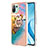 Funda Silicona Gel Goma Patron de Moda Carcasa con Anillo de dedo Soporte YB3 para Xiaomi Mi 11 Lite 5G NE Multicolor