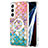 Funda Silicona Gel Goma Patron de Moda Carcasa con Mag-Safe Magnetic para Samsung Galaxy S22 5G Vistoso