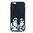 Funda Silicona Gel Goma Patron de Moda Carcasa para Apple iPhone 6 Plus Blanco