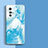 Funda Silicona Gel Goma Patron de Moda Carcasa para Vivo X70 5G Azul