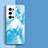 Funda Silicona Gel Goma Patron de Moda Carcasa para Vivo X70 Pro+ Plus 5G Azul