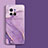 Funda Silicona Gel Goma Patron de Moda Carcasa para Vivo X80 5G Purpura Claro