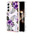 Funda Silicona Gel Goma Patron de Moda Carcasa S01 para Samsung Galaxy S24 5G Morado