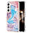 Funda Silicona Gel Goma Patron de Moda Carcasa S01 para Samsung Galaxy S24 Plus 5G Azul