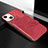 Funda Silicona Gel Goma Patron de Moda Carcasa S02 para Apple iPhone 13 Mini Rojo