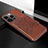 Funda Silicona Gel Goma Patron de Moda Carcasa S02 para Apple iPhone 13 Pro Marron