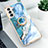 Funda Silicona Gel Goma Patron de Moda Carcasa S02 para Samsung Galaxy S21 5G Azul