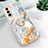 Funda Silicona Gel Goma Patron de Moda Carcasa S02 para Samsung Galaxy S21 5G Gris