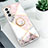 Funda Silicona Gel Goma Patron de Moda Carcasa S02 para Samsung Galaxy S22 Plus 5G Purpura Claro