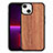 Funda Silicona Gel Goma Patron de Moda Carcasa S03 para Apple iPhone 13 Marron Claro