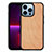 Funda Silicona Gel Goma Patron de Moda Carcasa S03 para Apple iPhone 13 Pro Max Naranja