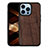 Funda Silicona Gel Goma Patron de Moda Carcasa S03 para Apple iPhone 14 Pro Max Marron