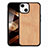 Funda Silicona Gel Goma Patron de Moda Carcasa S03 para Apple iPhone 15 Naranja