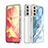 Funda Silicona Gel Goma Patron de Moda Carcasa S03 para Samsung Galaxy S21 FE 5G Azul