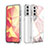 Funda Silicona Gel Goma Patron de Moda Carcasa S03 para Samsung Galaxy S21 Plus 5G Purpura Claro