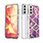 Funda Silicona Gel Goma Patron de Moda Carcasa S03 para Samsung Galaxy S22 Plus 5G Morado