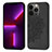 Funda Silicona Gel Goma Patron de Moda Carcasa S04 para Apple iPhone 14 Pro Max Negro