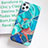 Funda Silicona Gel Goma Patron de Moda Carcasa S06 para Apple iPhone 11 Pro Max Cian