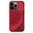 Funda Silicona Gel Goma Patron de Moda Carcasa S06 para Apple iPhone 14 Pro Rojo
