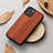 Funda Silicona Gel Goma Patron de Moda Carcasa S07 para Apple iPhone 15 Pro Max Marron