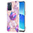 Funda Silicona Gel Goma Patron de Moda Carcasa Y01B para Oppo Reno6 5G Purpura Claro