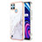 Funda Silicona Gel Goma Patron de Moda Carcasa Y01B para Realme C21Y Blanco