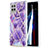 Funda Silicona Gel Goma Patron de Moda Carcasa Y01B para Samsung Galaxy A42 5G Morado