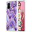 Funda Silicona Gel Goma Patron de Moda Carcasa Y01B para Samsung Galaxy A71 4G A715 Morado