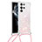 Funda Silicona Gel Goma Patron de Moda Carcasa Y03B para Samsung Galaxy S21 Ultra 5G Rosa