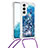 Funda Silicona Gel Goma Patron de Moda Carcasa Y03B para Samsung Galaxy S22 Plus 5G Azul