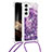 Funda Silicona Gel Goma Patron de Moda Carcasa Y03B para Samsung Galaxy S24 Plus 5G Morado